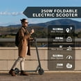 thumbnail image 6 of SANOPY 250W Electric Scooter Adults,20Miles Range & 15.5 Mph, 6.5" Solid Tires,Max Load 220 Lbs,Commuting E Scooter,Black, 6 of 8