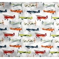 thumbnail image 2 of 1 Fat Quarter - Vintage Planes Airplanes on Gray Cotton Fabric - 21" X 18", 2 of 2