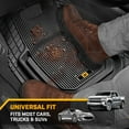 thumbnail image 3 of Cat® TerrainGuard™ Heavy-Duty 3-Piece All-Weather Rubber Floor Mats for Car, Gray, 3 of 7