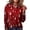 Red-A#70830HH, variant on Hearthz Christmas Waffle Knit Women Polo Shirt Xmas Print Women Henley Shirts Button V Neck Long Sleeve Uniform Tops Relaxed Fit Office Daily T Shirts for Women