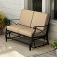 thumbnail image 1 of Gymax Outdoor 2-Person Glider Rocking Chair Loveseat w/Thick Cushions & Metal Frame, 1 of 9