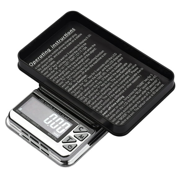 Amdohai Rechargeable Digital Pocket Scale Jewelry Electronic Scale Mini Scale USB Power Supply Scale 2-inch LCD Display Tare Counting Unit Switching Auto-off