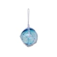 thumbnail image 3 of Handcrafted Nautical Decor Light Blue Japanese Glass Ball with White Netting Christmas Ornament 3" - CHRI, 3 of 4