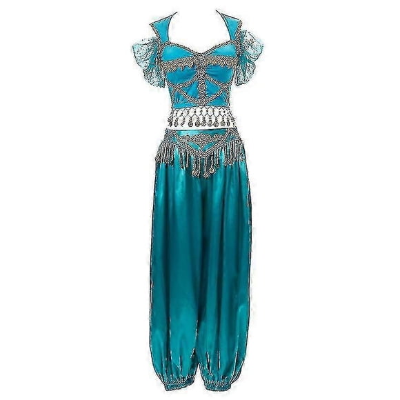 2026 Festival Arabian Princess Costumes Indian Dance Embroider Bollywood Jasmine Costume Party Cosplay Jasmine Princess Fancy Outfit yy