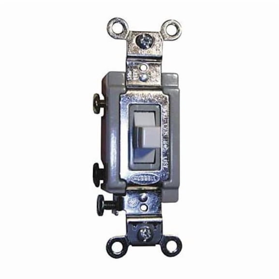 Hubbell HBL1385W Toggle, Single Pole Double Throw, Center Off, 20 amp, 120/277V, White