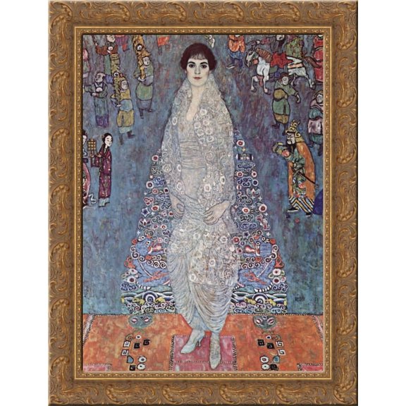 Portrait of Baroness Elisabeth Bachofen-Echt 24x18 Gold Ornate Wood Framed Canvas Art by Gustav Klimt