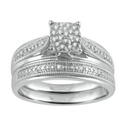 1/7 Carat T.W. Women's Bridal Set in Sterling Silver