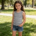 thumbnail image 6 of Jalioing Kids Basic Tank Tops Plain Casual Ribbed Knit Shirts Summer Round Neck Sleeveless Racerback Tops for Girls, 6 of 8