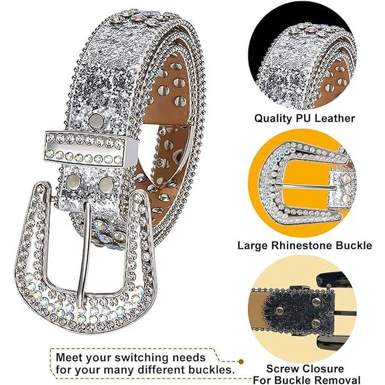 Dream Apparel Rhinestone Belt for Men and Women, Western  display picture 2