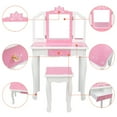 thumbnail image 2 of Triple Tree Kids Three Fold Mirror Drawer Vanity Tables & Table & Bench Set Pink/Blue, 2 of 9