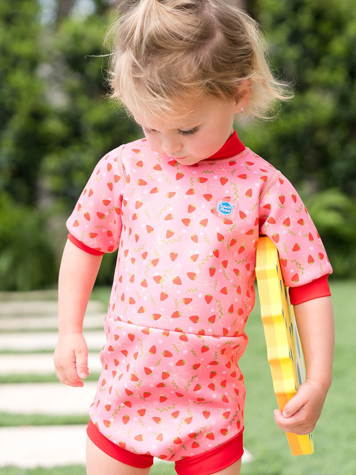 Splash About Happy Nappy™ Wetsuit with Swim Diaper, Strawberry Field, 3-8 Months
