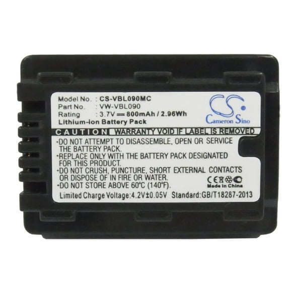 Battery for Panasonic HDC-HS60K HDC-SD60S SDR-H85A SDR-T50K VW-VBL090 800mAh