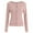 Pink, variant on Women's Button down Shirts Trendy Long Sleeve Boat Neck Ribbed Knit Slim Crop Tops Soft Casual Blouses(Pink,Large)