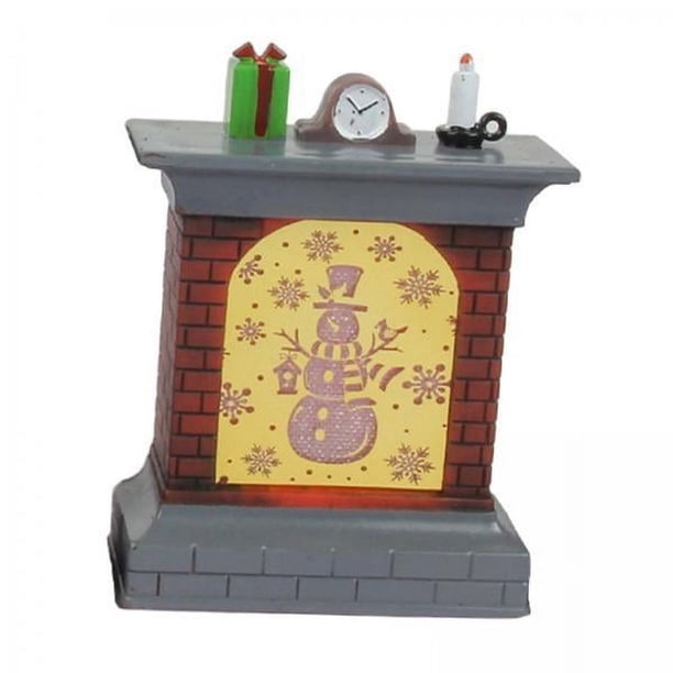 Chimenea Navideña Iluminada Strade Fareast Limited Adorno Navideño para Festivales 3 piezas