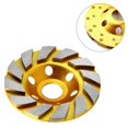 thumbnail image 3 of 4 Pouces Béton Pierre Céramique Turbo Diamant Meule à Coupe, 12 Segs Lourds Meuleuse d'Angle Roues pour Meuleuse d'Angle (Jaune), 3 of 7
