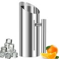 thumbnail image 2 of Grusce Stainless Steel Water Pitcher Carafe with Ice Guard and Handle 1L/1.5L/2L Water Pitcher Jug Rustproof Pitcher Container Polished Drinking Pitcher for Serving Water Iced Tea Carafe, 2 of 5