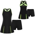 thumbnail image 1 of Alvivi Girls Summer Sport Suit Sleeveless Dress Shorts Set Tennis Badminton Sportswear 2Pcs 6-14, 1 of 7