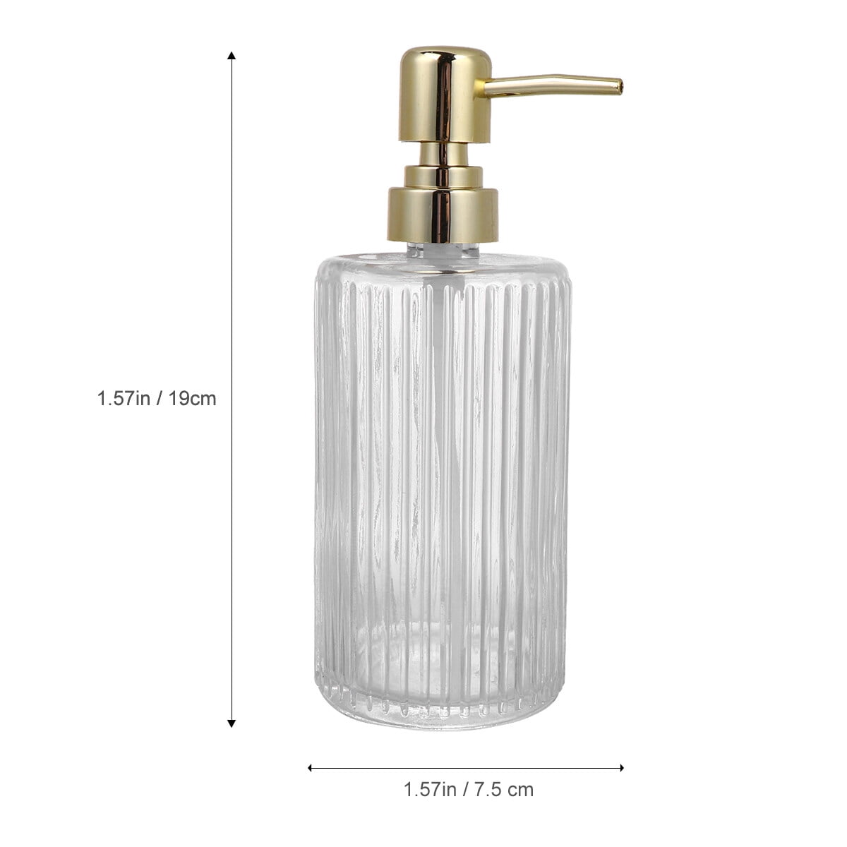TAILTOSS 1Set Golden Glass Travel Bottle with Press Pump Convenient Cosmetic Storage Container for Home Or Hotel