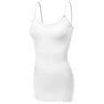 thumbnail image 4 of Essential Basic Women Basic Built In Bra Spaghetti Strap Layering Cami Top Tank - Junior Size, 4 of 7