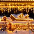 thumbnail image 2 of Christmas Decorations For Home Outdoor LED Curtain Icicle String Light Street Garland On The House Winter 220V 5m Droop 0.4-0.6m, 2 of 4