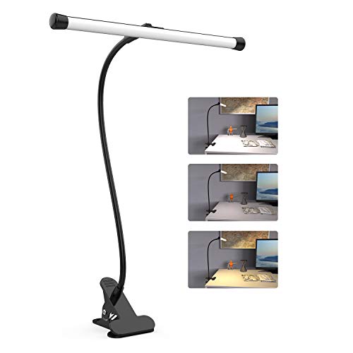 3 Color Temperature Optional Warm/Cool White/Natural Light Color Rechargeable Music Stand Light 3 Level Brightness Settings 19 LEDs Clip On Reading Light Perfect for Piano Sewing Reading