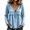 Sky Blue, variant on longantii Boho Tops For Women Vintage V Neck Long Sleeve Shirts Frayed Raw Hem Gauze Blouses Relaxed Empire Waist Beach Vacation Outfit Blue XL