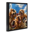 thumbnail image 3 of Stupell Industries Contemporary Golden Retriever Group Selfie Black Floating Frame Canvas Art, 25 x 25, by Jim Baldwin, 3 of 8