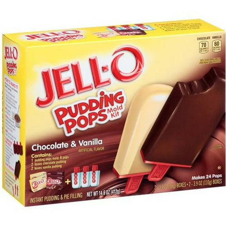 JellO Pudding Pops Chocolate  Vanilla Mold Kit, 14.6 Oz  Walmart.com