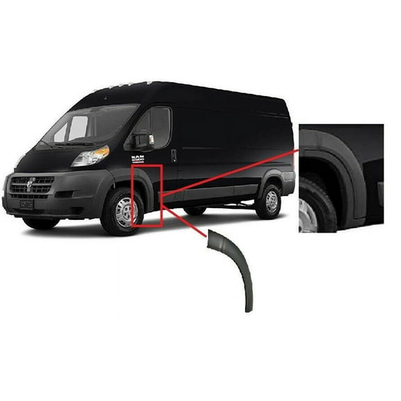 2014 2015 2016 2017 2018 Compatible with Ram Promaster 1500 2500 3500 Front Door Flare Trim Molding Left Driver Side