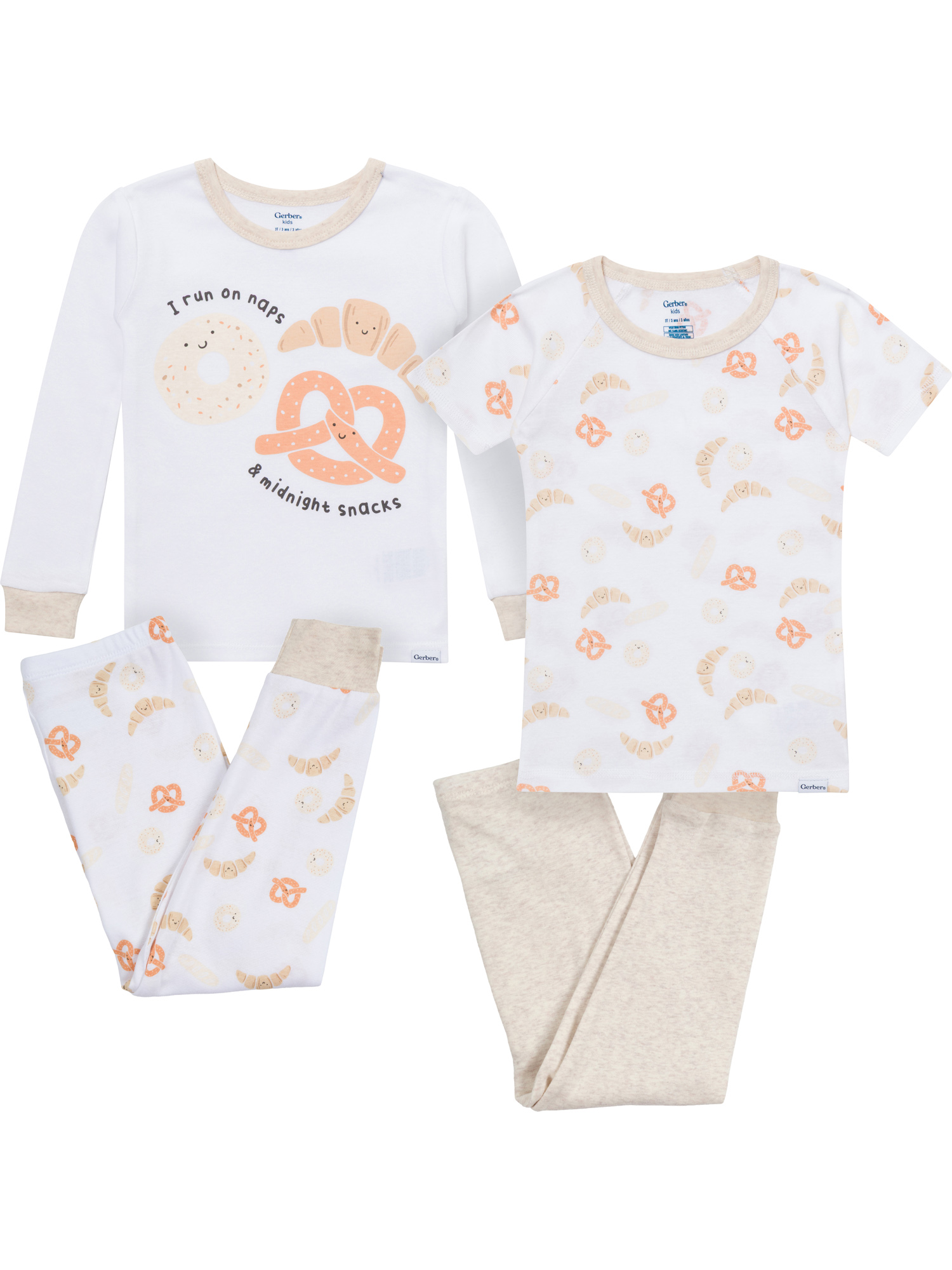 Gerber Toddler Neutral Tight Fitting Pajama Set photo 1