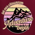 thumbnail image 6 of Wild Bobby Let Our Classroom Adventure Begin Mountain Sunset Light Colors Pop Culture Men Long Sleeve Shirt, Maroon, Medium, 6 of 6