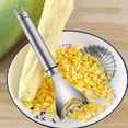 thumbnail image 3 of Stainless Steel Corn Peeler, 2 Pcs Magic Corn Peeler Stripper, Corn Cob Peeler Corn Remover Corn Kerneler with Stainless Steel Blades and Ergonomic Ha, 3 of 5