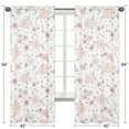 thumbnail image 5 of Pink Grey Watercolor Floral Semi-Sheer Rod Pocket Curtain Panels (Set of 2) by Sweet Jojo Designs, 5 of 5