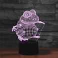 thumbnail image 3 of 3D Night lamp, 3D lamp 3D Illusion Night Lights 3D Airplane Optical Illusion Desk Lamp 7 Color USB Touch Switch Desk Night Light (Frog), 3 of 7