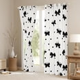 thumbnail image 3 of jejeloiu Kawaii Bow Curtains Pack of 2 (42x84 Each),Girls Bow Knot Curtains Blackout,White Black Dot Bedroom Curtains For Children,Breathable Bedroom Decorative, 3 of 6