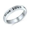 thumbnail image 2 of Bling Jewelry Womens Mantra True Love Waits Purity Promise Silver Ring Band Sterling, 2 of 5