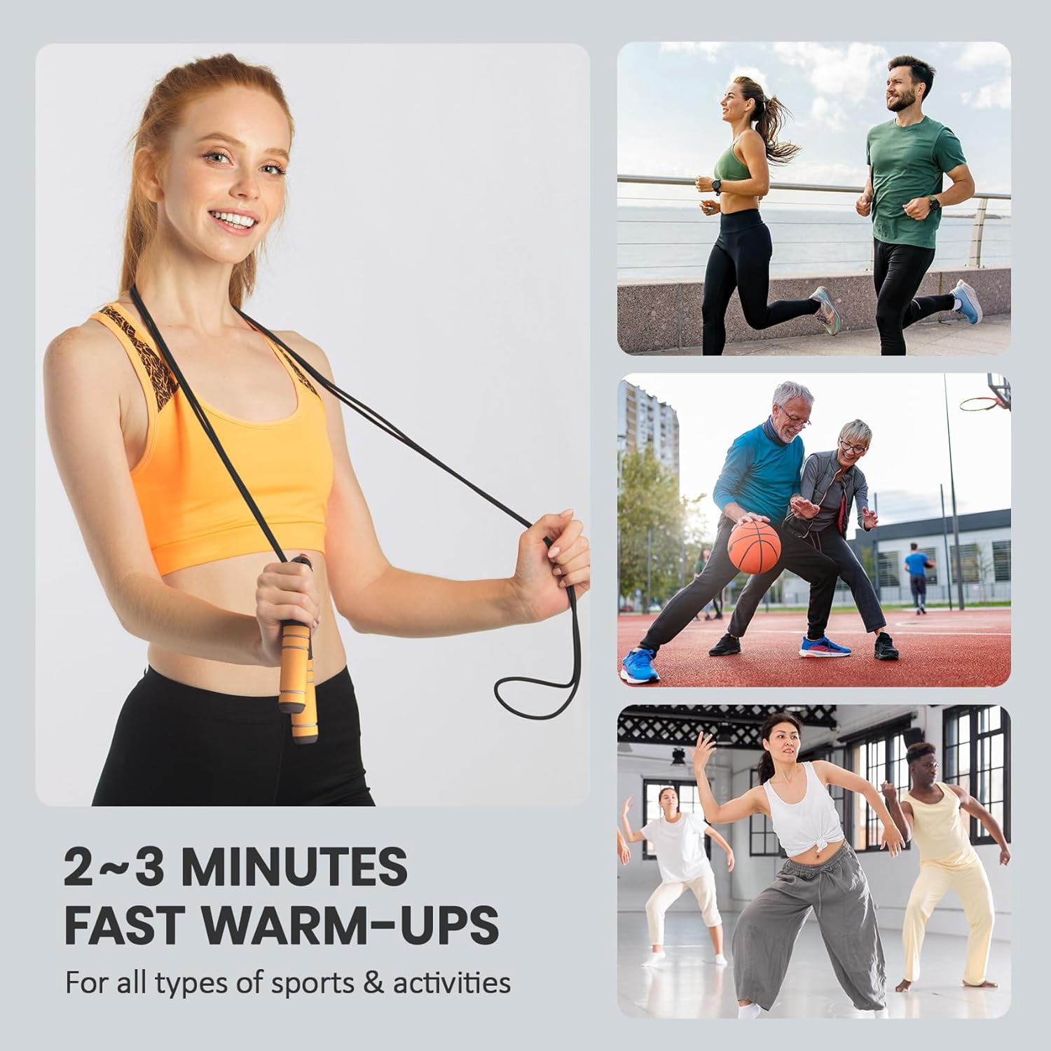 2026 New Smart Digital Counting Jump Rope Adjustable Anti-Slip Fitness Skipping Rope
