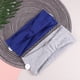 thumbnail image 3 of EeaseMX 2 diademas de moda con botones para el cuidado de las orejas, pañuelo para la cabeza, mascarilla, diadema deportiva, diadema multifuncional para fitness para mujer (azul zafiro y gris), 3 of 7