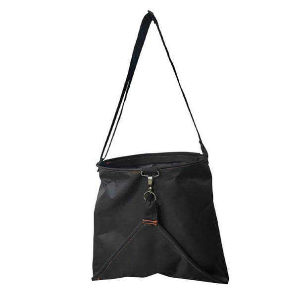 Bolsa para recoger frutas, bolsa para recolección de frutas para exteriores, lavable a mano y en brazo, con hebilla de liberación rápida, delantal Negro