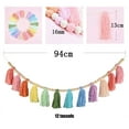 thumbnail image 4 of Bohemian Fringe Garland With Wood Bead Terracotta Rainbow Fringe Lovely Wall Hanging Decoration -Style 1;, 4 of 5