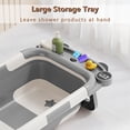 thumbnail image 2 of RICHYOUNG Foldable Baby Bathtub with Thermometer & Soft Cushion,Gray, 2 of 11