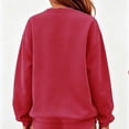 thumbnail image 3 of Womens Casual Pullover Sweatshirts Oversized Crewneck Long Sleeve Tops Fashion Striped Print Loose Fit Outfits Workout Lounge, 3 of 5