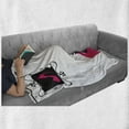 thumbnail image 5 of Fashion Soft Flannel Fleece Blanket, Young Woman Looking at a Shoe Store Shopping Female Dressing on Plain, Cozy Plush for Indoor and Outdoor Use, 70" x 90", Hot Pink Charcoal Grey, by Ambesonne, 5 of 5