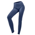 thumbnail image 3 of Women's High Waisted Yoga Pants, Tummy Control Butt Lifting Seamless Workout Leggings, Squat Proof Opaque Gym Pants, Compression Running Yoga Leggings for Women Blue M, 3 of 7