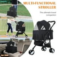 thumbnail image 3 of CL.HPAHKL 3 in 1 Dog Stroller for Medium Small Dogs Cats, 3 Wheels Folding Cat Stroller Pet Stroller with Removable Carrier, Portable Dog Cat Cage Jogger Stroller Lightweight for Travel, 3 of 7