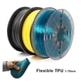 thumbnail image 2 of 1.75mm Flexible TPU 3D Printing Filament No Bubble Non-toxic Sublimation 3D Printer Plastic Material TPU Filament 0.5KG/0.25KG ,Smoother Printing Experience, 2 of 7