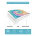 thumbnail image 5 of Colorful Tie Dye Full Size Down Alternative Comforter, Lightweight Comforter Quilt Bedding Set with Pillow Shams Rainbow Ombre Abstract Pattern Art All Seasons Bed Comforter Duvet Insert 78"x90", 5 of 7