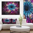 thumbnail image 1 of Art Numérique Fleur Fractale Bleu Rouge - Grande Toile Murale Fleur, 1 of 3