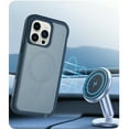 thumbnail image 5 of Magnetic PU Leather Case Compatible with Apple iPhone 15 Pro Max 6.7 inch, Compatible with All MagSafe Accessories, TPU Bumper Hard Cover Shockproof Protective for iPhone 15 Pro Max, Darkblue, 5 of 7
