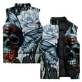 thumbnail image 3 of Chaleco sin mangas con impresión digital 3D para hombre, chaquetas modernas con plumas de hueso para hombre 2024, ropa duradera con calaveras para hombre, esqueleto de alta calidad, 3 of 5
